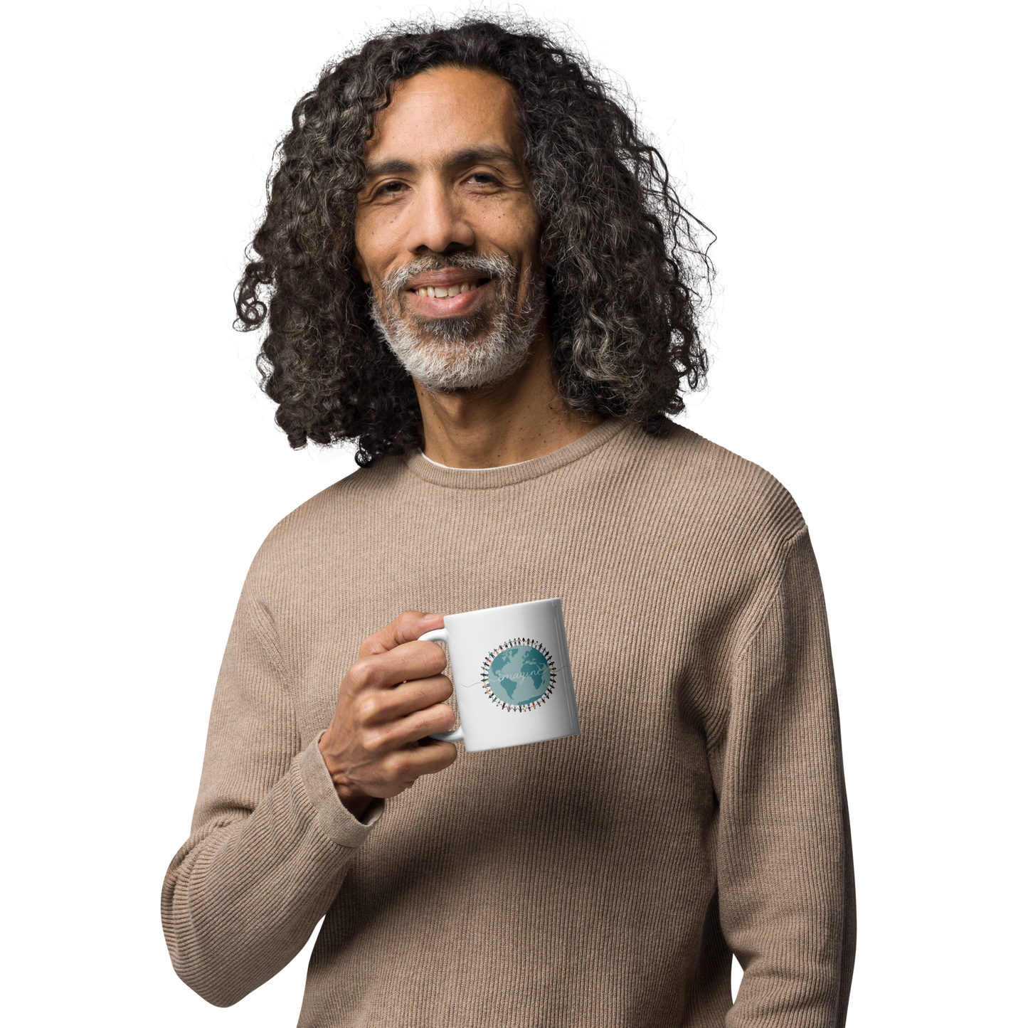 White glossy mug "Imagine"